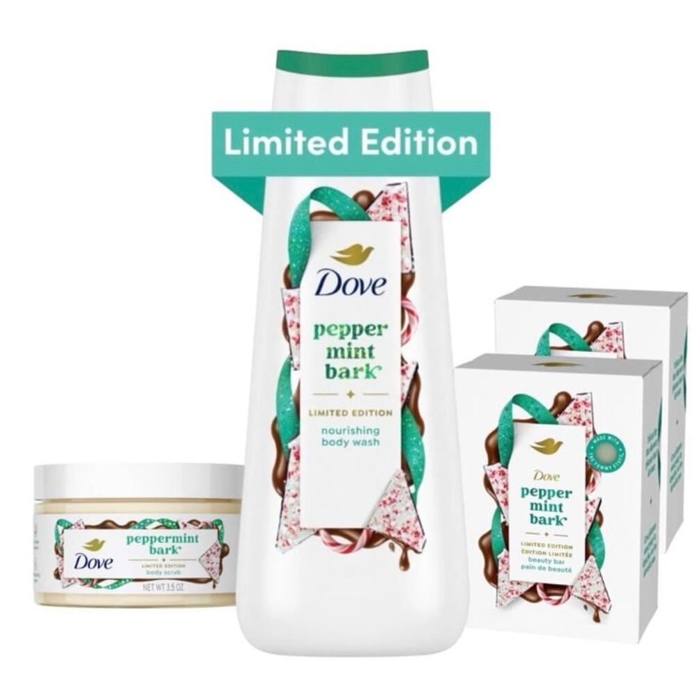 NWT Dove Peppermint Bark Body Set - Limited Edition